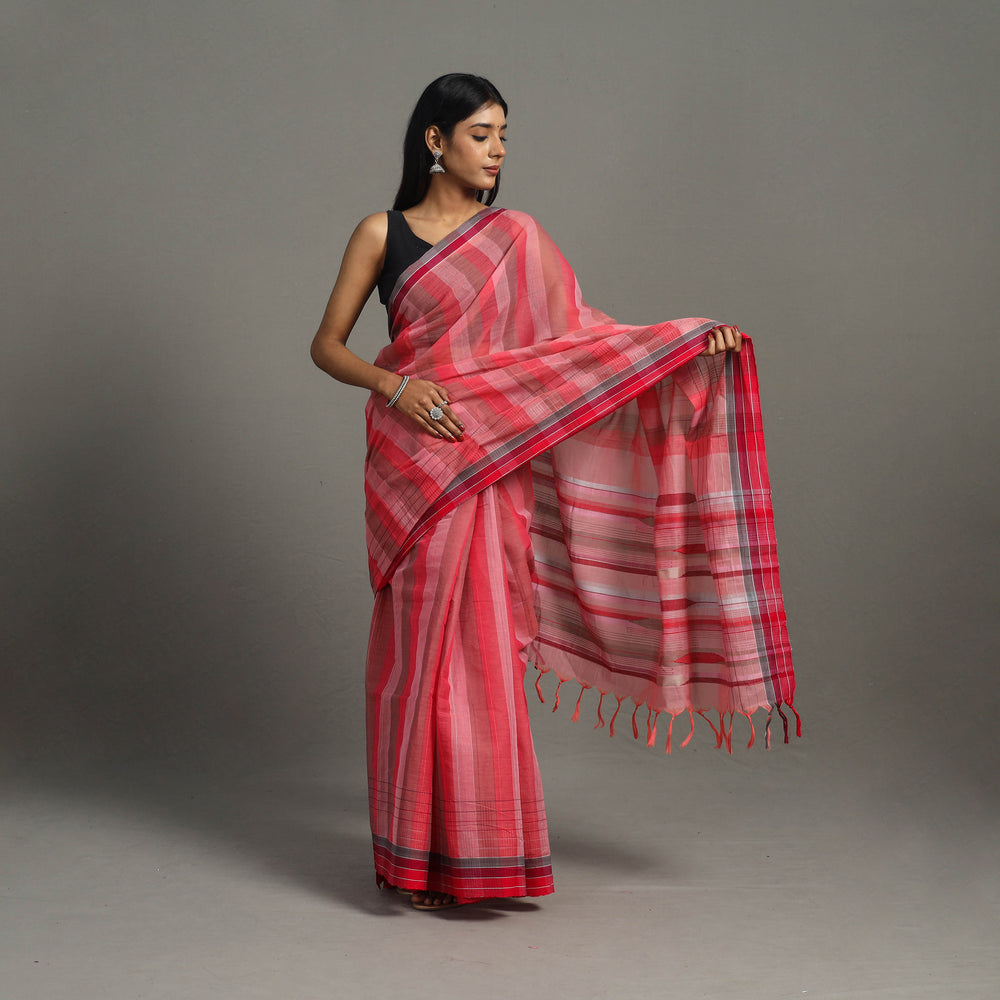 Pink - Narayanpet Cotton Handloom Saree 31