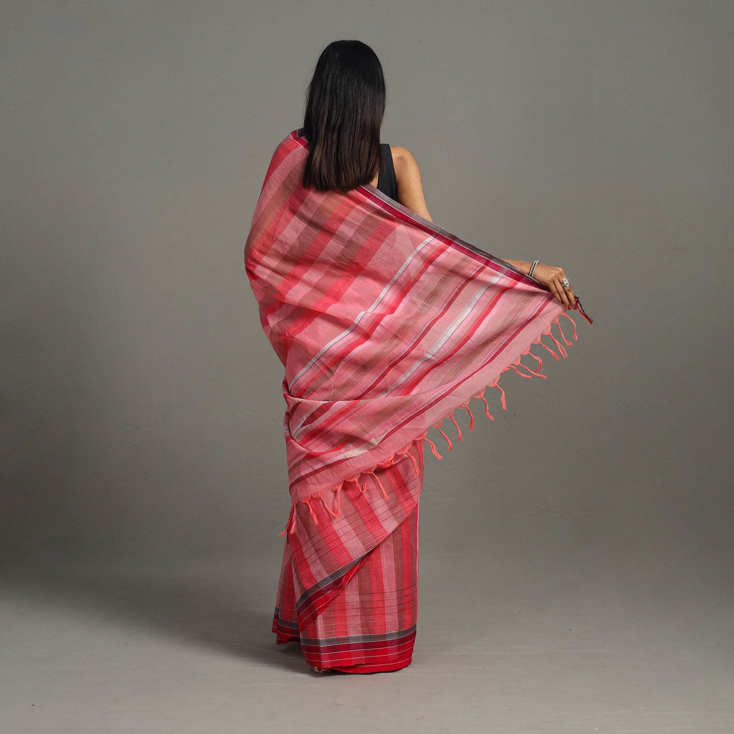 Pink - Narayanpet Cotton Handloom Saree 31