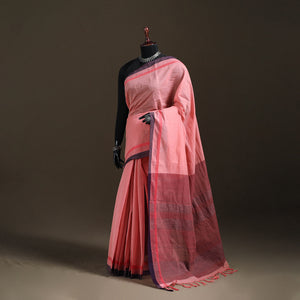 Narayanpet Plain Pure Handloom Dobby Cotton Saree 36