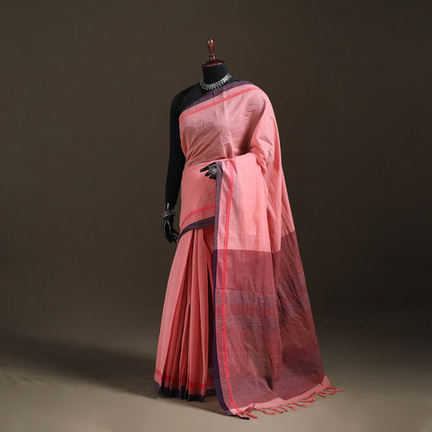 Narayanpet Plain Pure Handloom Dobby Cotton Saree 36