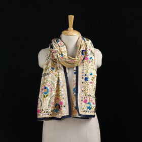 Ranihati Chanderi Silk Hand Embroidered Stole 110