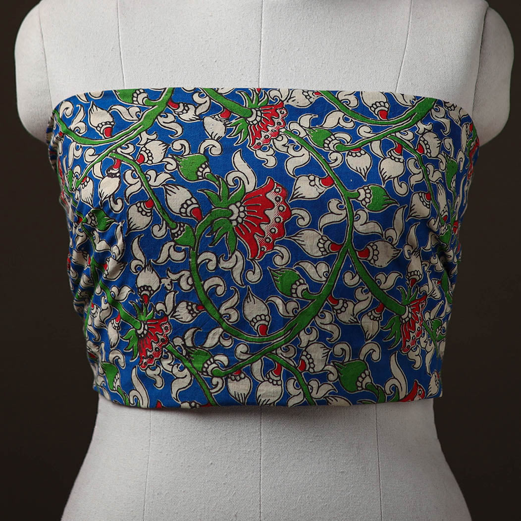 Kalamkari Print Cotton Unstitched Blouse Piece 17