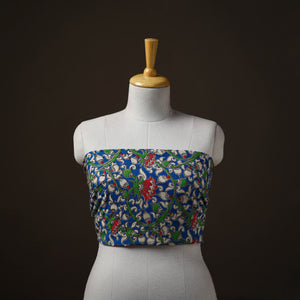 Kalamkari print cotton unstitched blouse piece 17