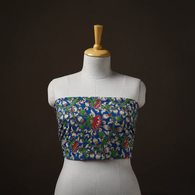 Kalamkari Print Cotton Unstitched Blouse Piece 17