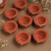 Festive Decor Handmade Terracotta Diyas (Set of 10) 02