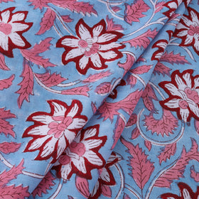  Sanganeri Block Print Fabric - Floral Rajasthani