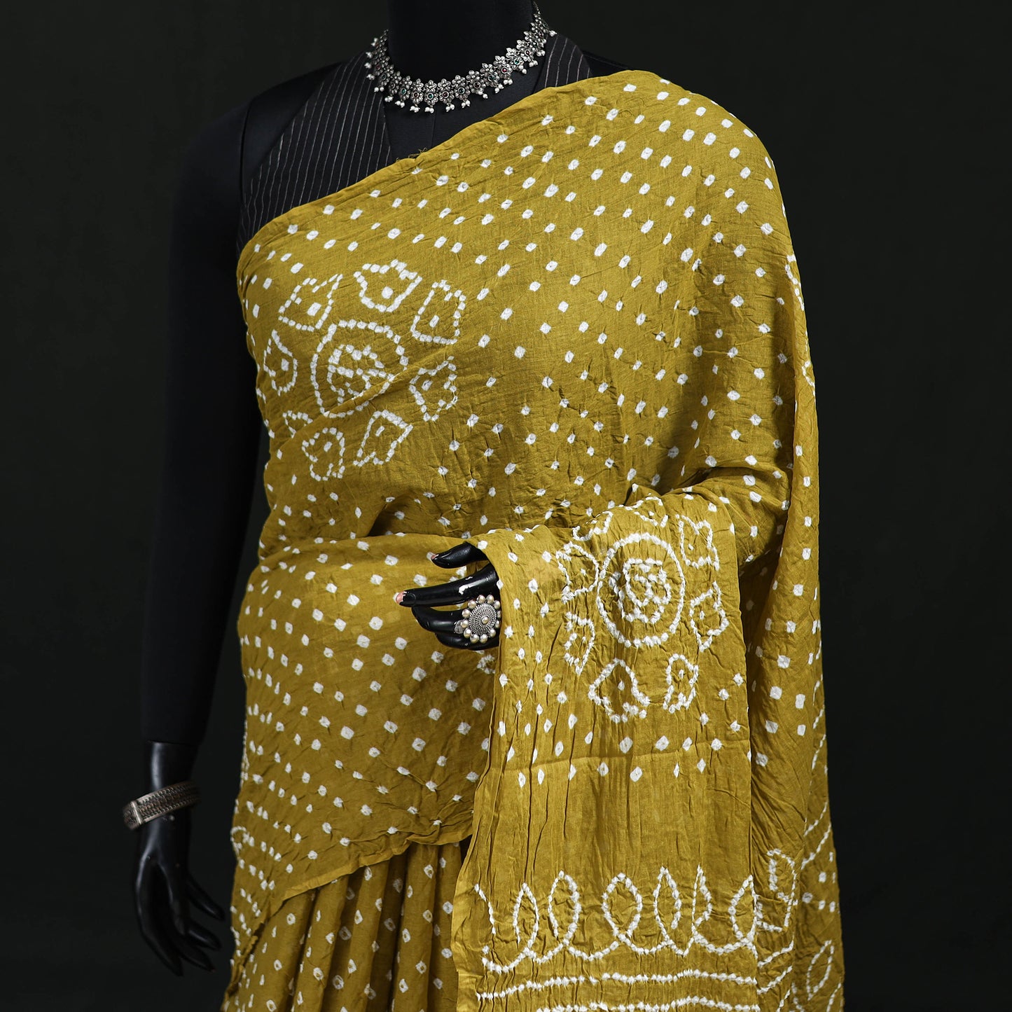 Kutch Bandhani Tie-Dye Cotton Saree 85