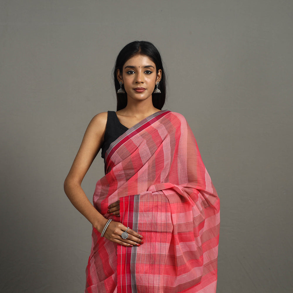 Pink - Narayanpet Cotton Handloom Saree 31