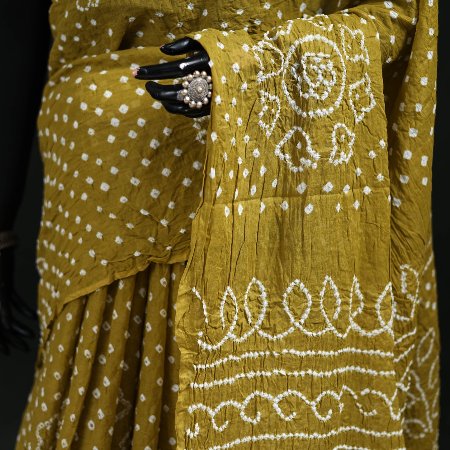 Kutch Bandhani Tie-Dye Cotton Saree 85