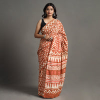 block printed saree