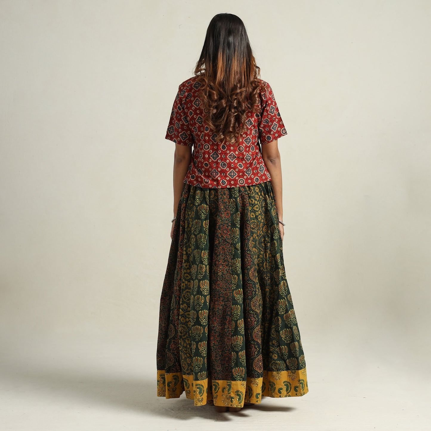 Ajrakh Patchwork Skirt 