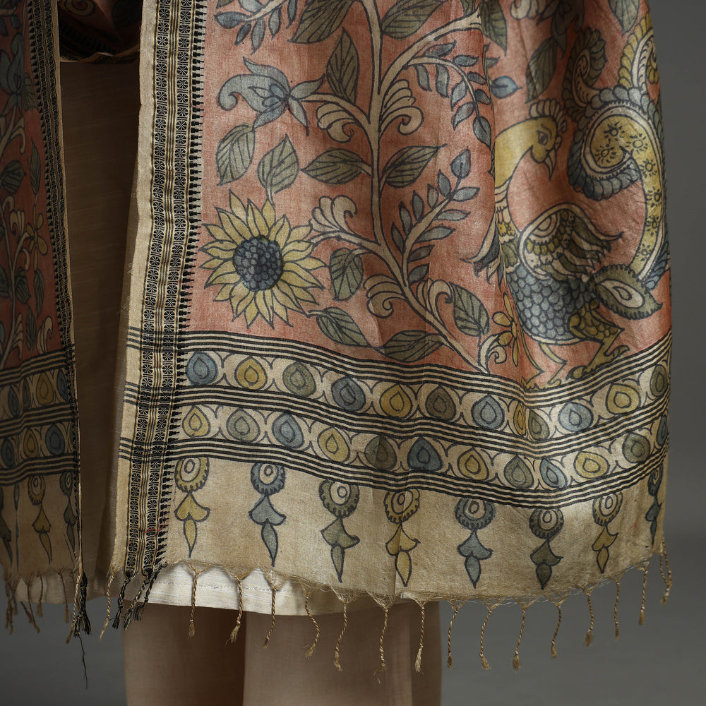 kalamkari silk dupatta