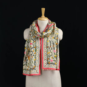 Ranihati Chanderi Silk Hand Embroidered Stole 114