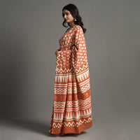 block printed saree