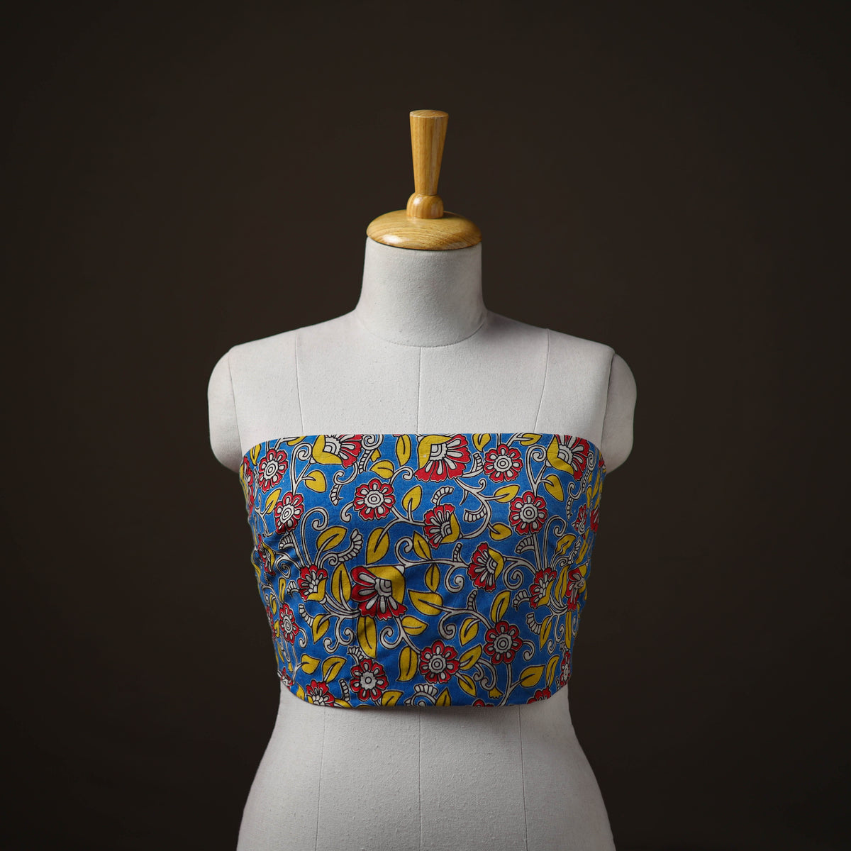 Kalamkari Print Cotton Unstitched Blouse Piece 20