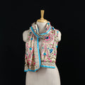 Beige - Ranihati Chanderi Silk Hand Embroidered Stole 116