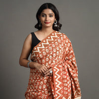 block printed saree