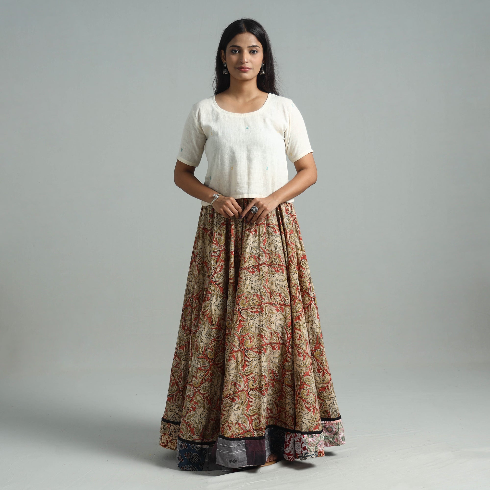 Indian Kalamkari snip Skirt