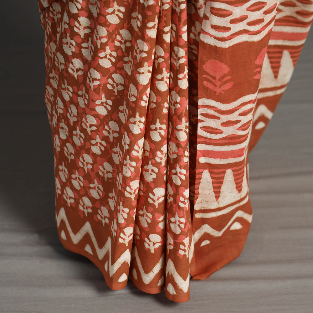 block printed saree