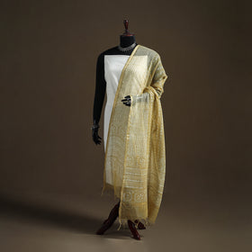 Pipad Hand Block Print Natural Dyed Kota Doria Cotton Dupatta 21