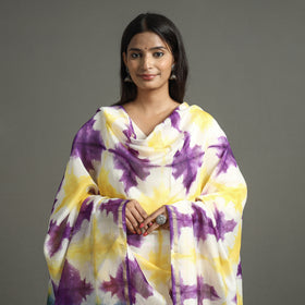 Multicolor - shibori tie-dye handloom chanderi silk dupatta