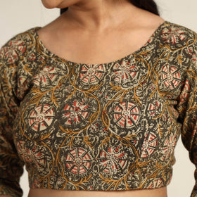 Buy Pedana Kalamkari Block Printed Cotton Stitched Blouse Online at iTokri.com