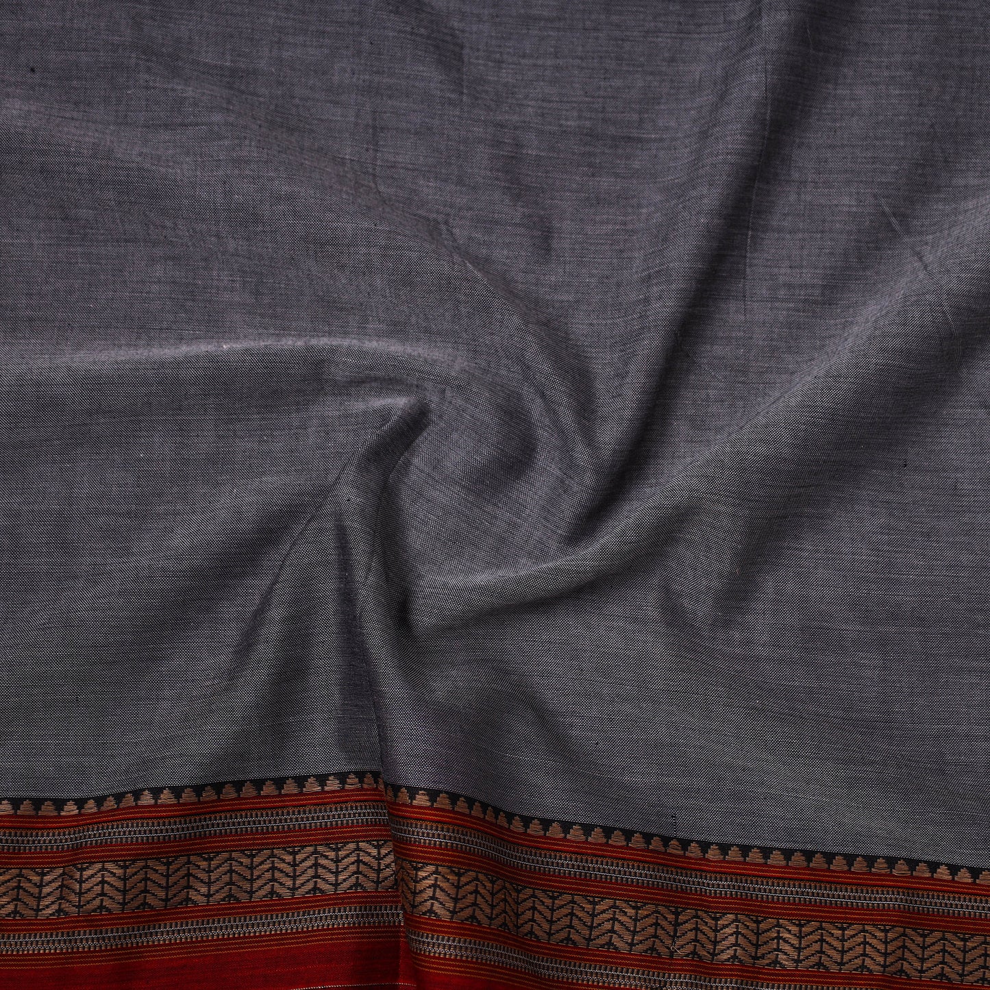  Grey Mercerised Cotton Dharwad Fabric