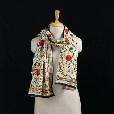 Ranihati Chanderi Silk Hand Embroidered Stole 121