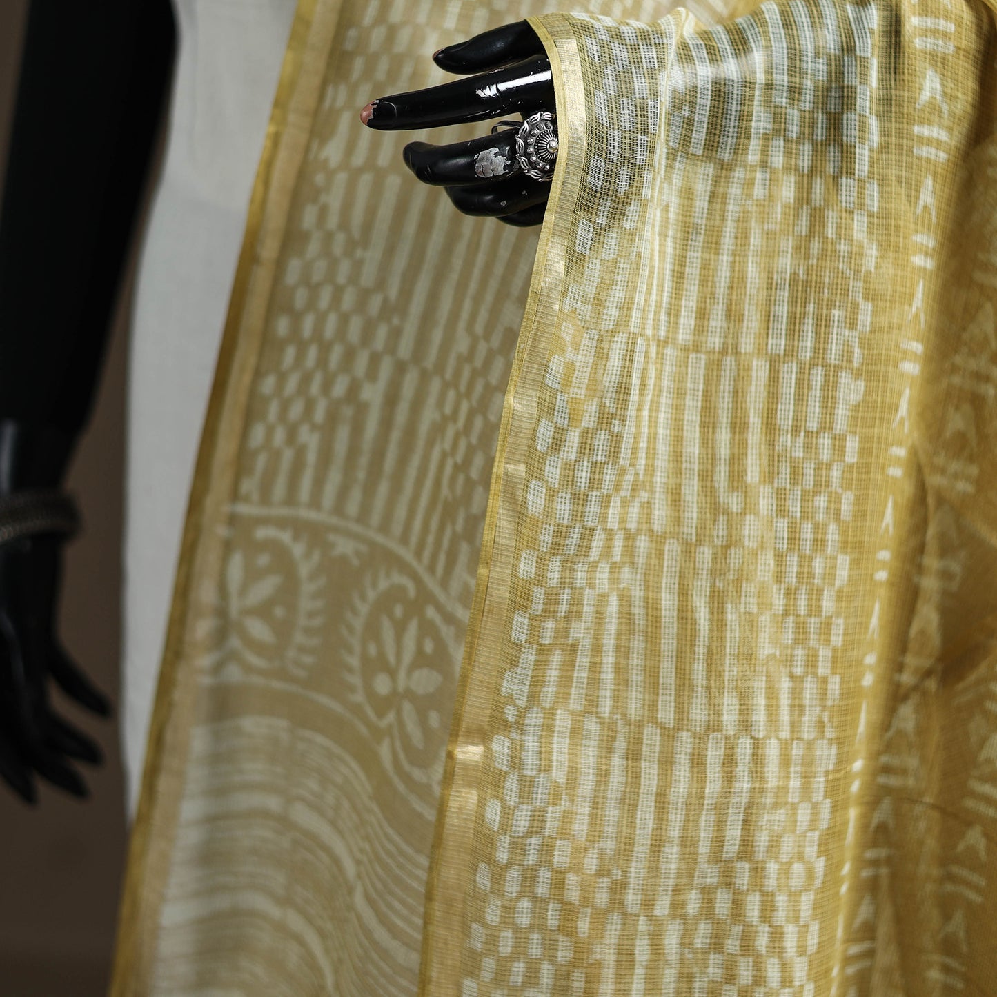 Pipad Hand Block Print Natural Dyed Kota Doria Cotton Dupatta 21