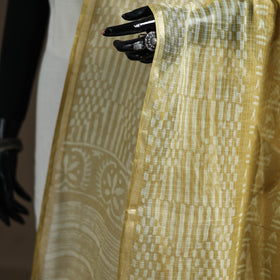Pipad Hand Block Print Natural Dyed Kota Doria Cotton Dupatta 21