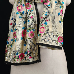 Ranihati Chanderi Silk Hand Embroidered Stole 122