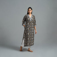 Block Printed Cotton Straight Bagru Kurta 10