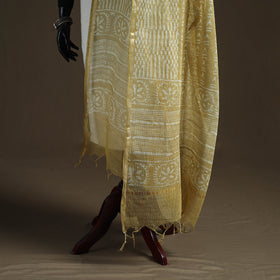 Pipad Hand Block Print Natural Dyed Kota Doria Cotton Dupatta 21