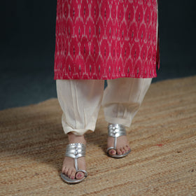 Pochampally Ikat Cotton Suit Set with Dupatta for Women 17