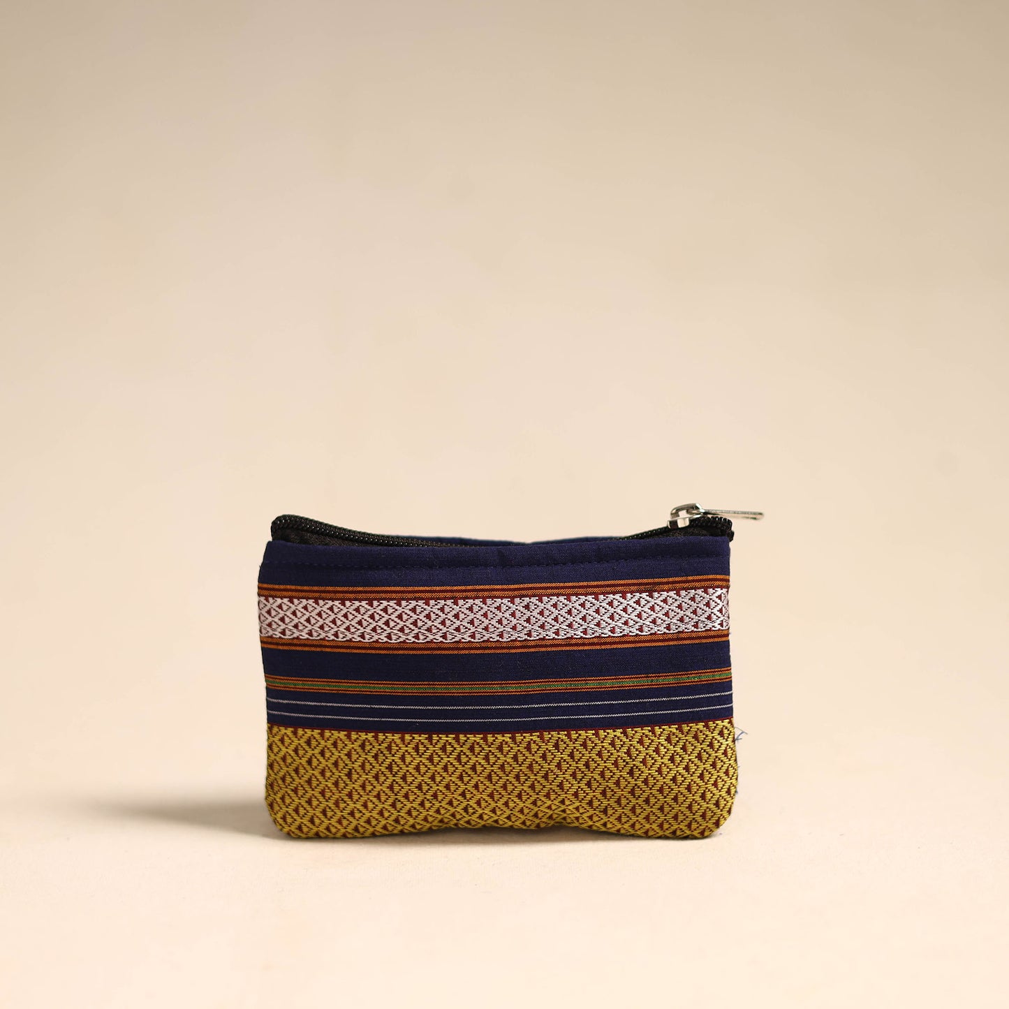 Yellow - Khun Fabric Quilted Coin Pouch 12