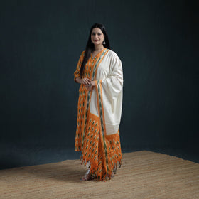 Pochampally Ikat Cotton Suit Set with Dupatta for Women 18