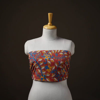 Kalamkari Print Cotton Unstitched Blouse Piece 23
