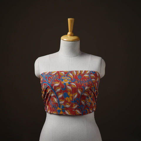 Kalamkari Print Cotton Unstitched Blouse Piece 23