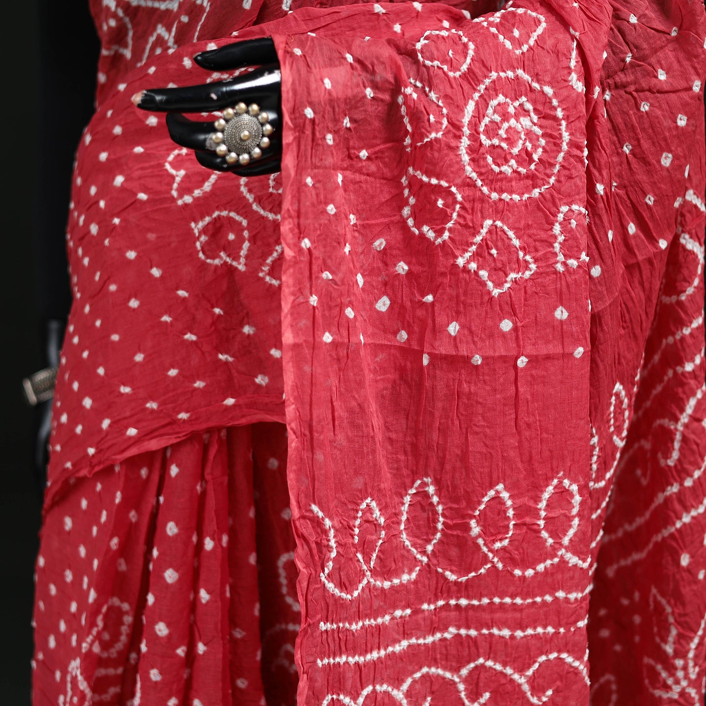 Kutch Bandhani Tie-Dye Cotton Saree 87