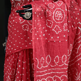 Kutch Bandhani Tie-Dye Cotton Saree 87
