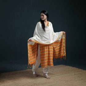 Pochampally Ikat Cotton Suit Set with Dupatta for Women 18