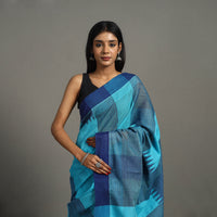 Blue - Narayanpet Stardom 3-Shuttle Cotton Handloom Saree 33