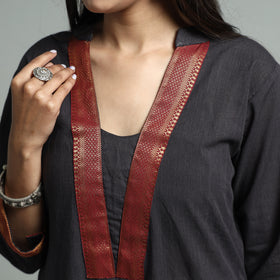 Dark Grey - Dharwad Cotton Straight Kurta