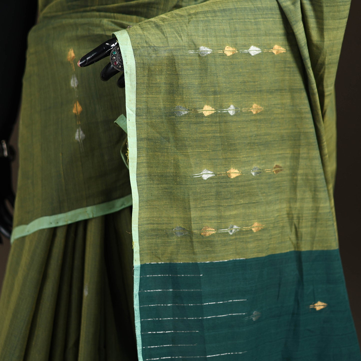 Srikakulam Jamdani Buti Pure Handspun Handloom Cotton Saree 38