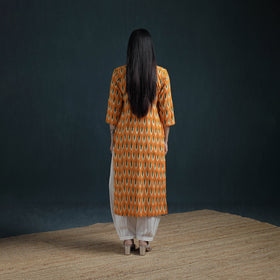 Pochampally Ikat Cotton Suit Set with Dupatta for Women 18