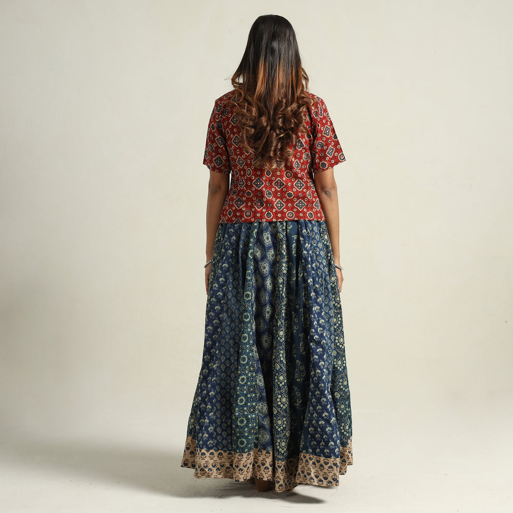 Ajrakh Patchwork Skirt 