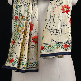 Ranihati Chanderi Silk Hand Embroidered Stole 124