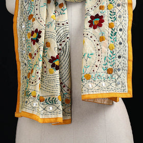 Ranihati Chanderi Silk Hand Embroidered Stole 125