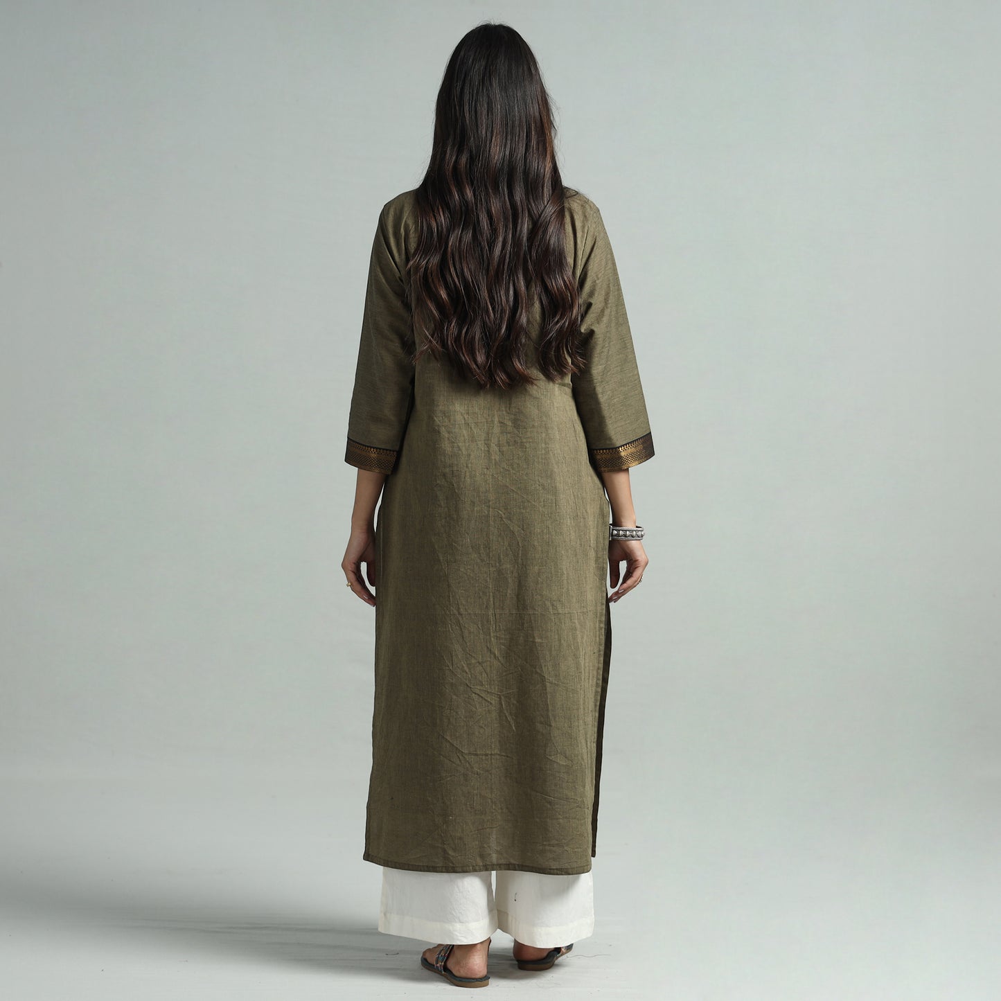 Moss Green - Dharwad Cotton Straight Kurta