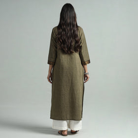 Moss Green - Dharwad Cotton Straight Kurta